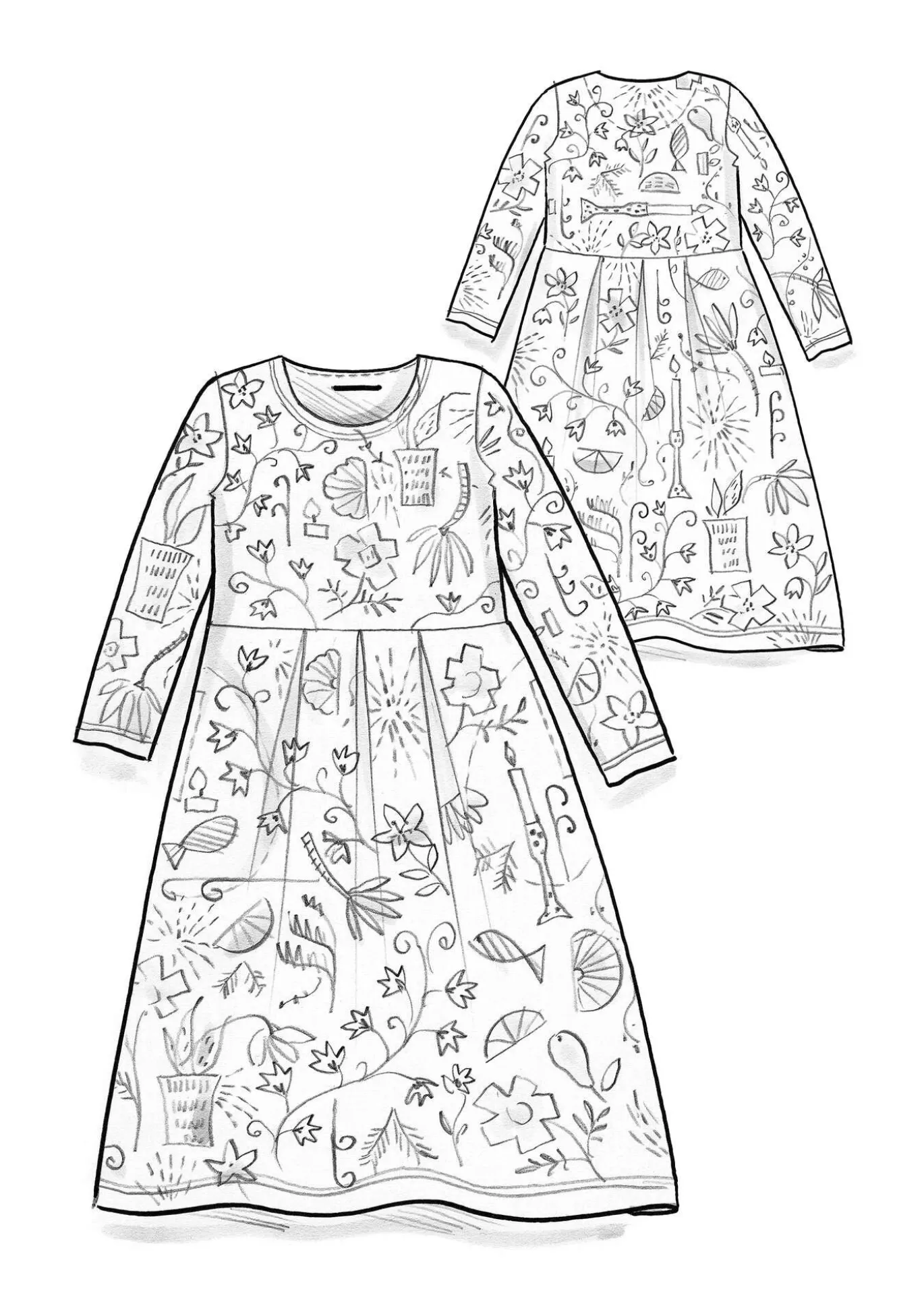 Velourskleid „Fyrverkeri“ aus Bio-Baumwolle/Recycling-Polyester