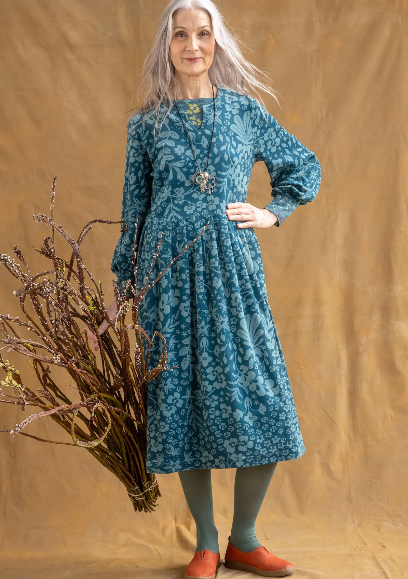 Velourskleid „Katla“ aus Bio-Baumwolle/Recycling-Polyester