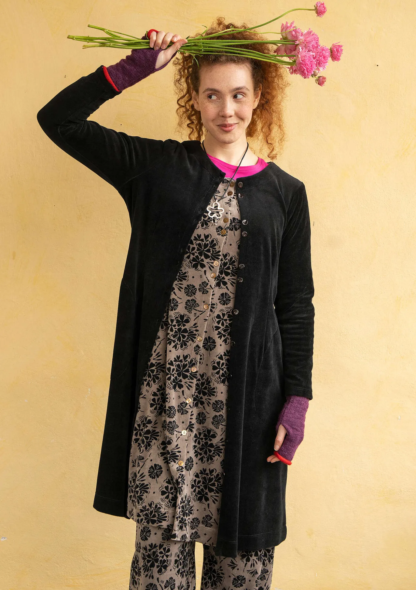 Velourskleid „Selma“ aus Bio-Baumwolle/Recycling-Polyester