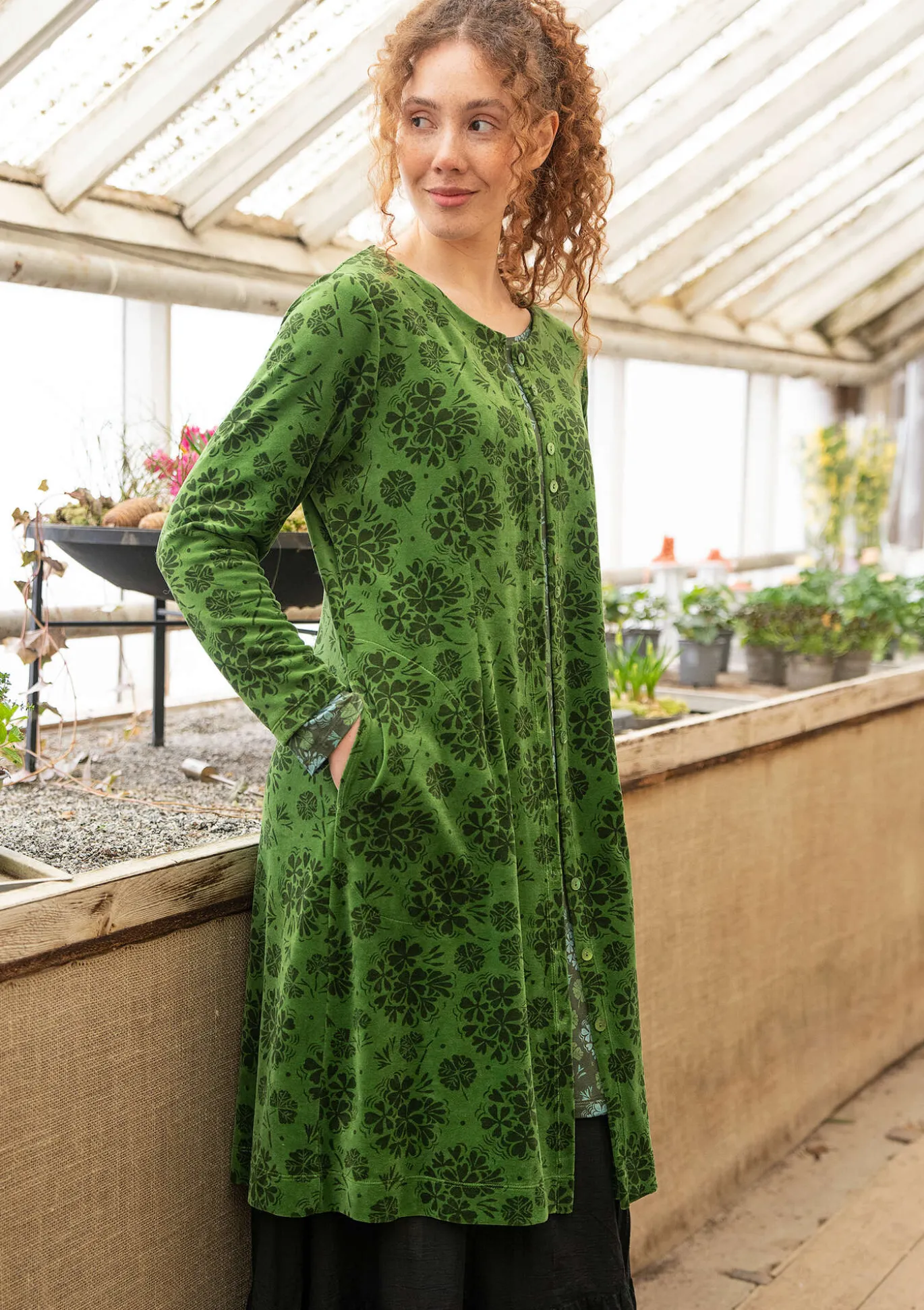 Velourskleid „Selma“ aus Bio-Baumwolle/Recycling-Polyester