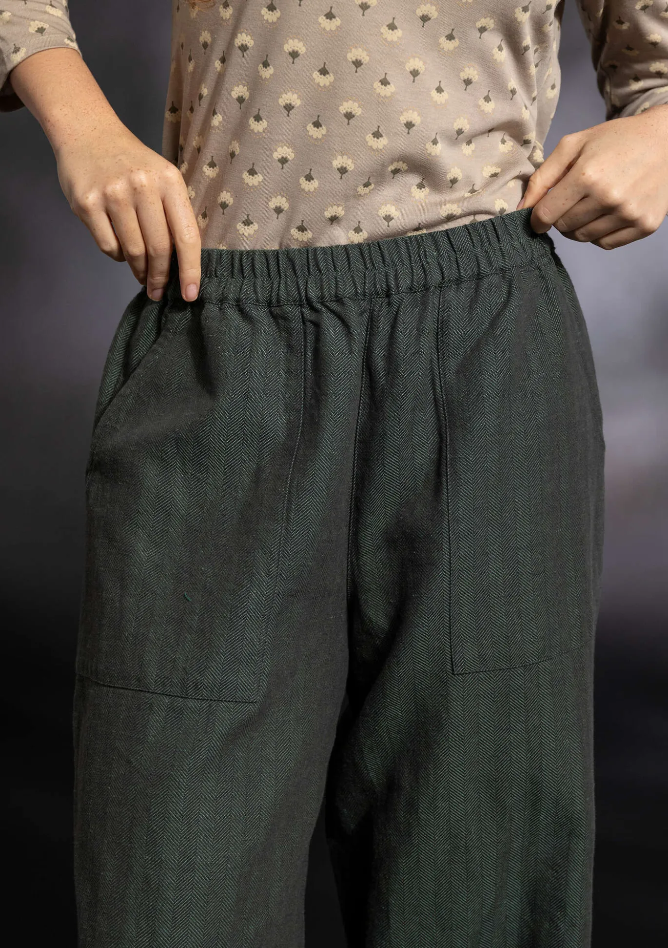 Webhose „Woodland“ aus Bio-Baumwolle/Leinen