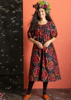 Webkleid „Great Rose“ aus Bio-Baumwolle/Seide