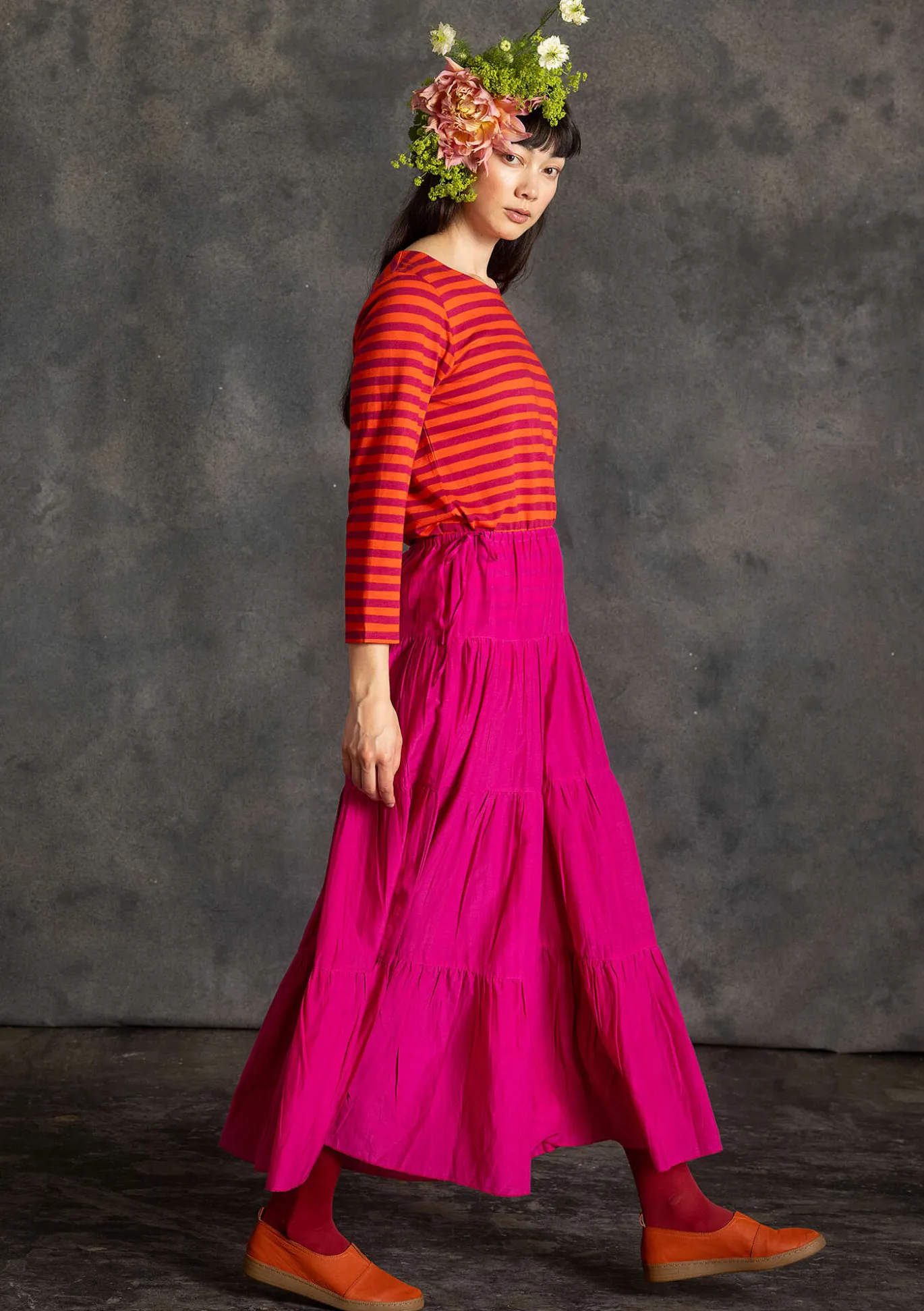 Webrock aus Baumwolle/Seide