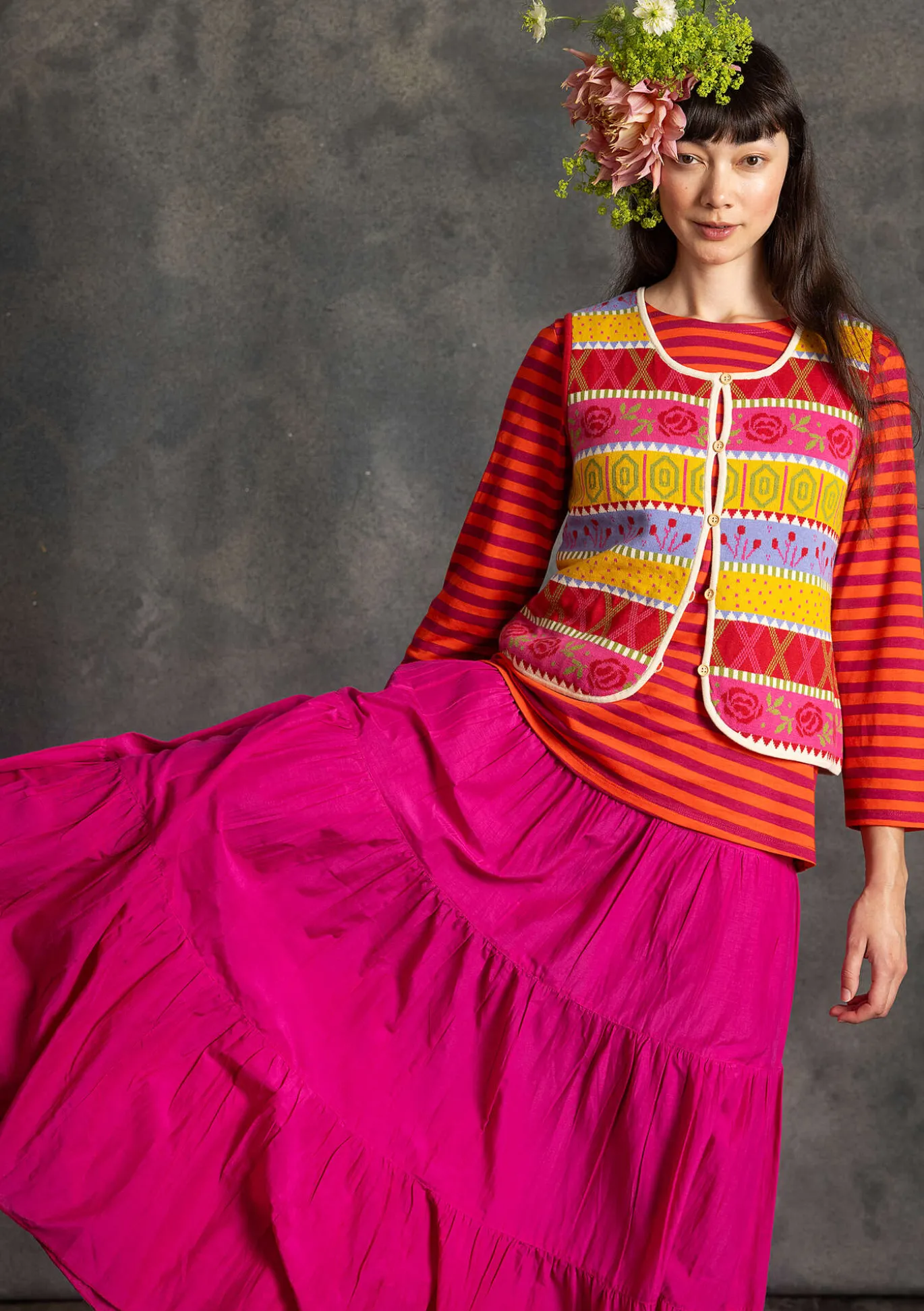 Webrock aus Baumwolle/Seide