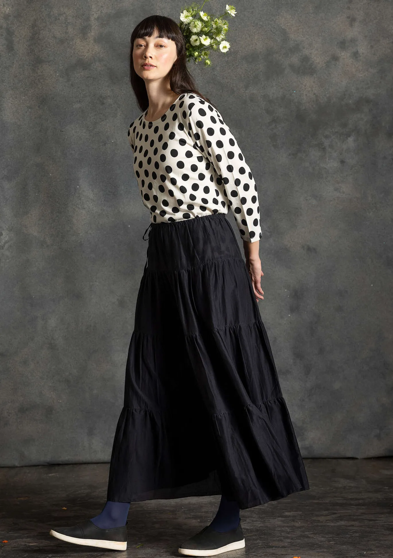 Webrock aus Baumwolle/Seide