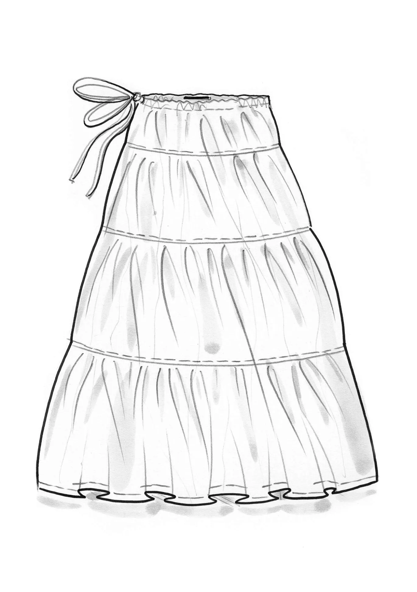 Webrock aus Baumwolle/Seide