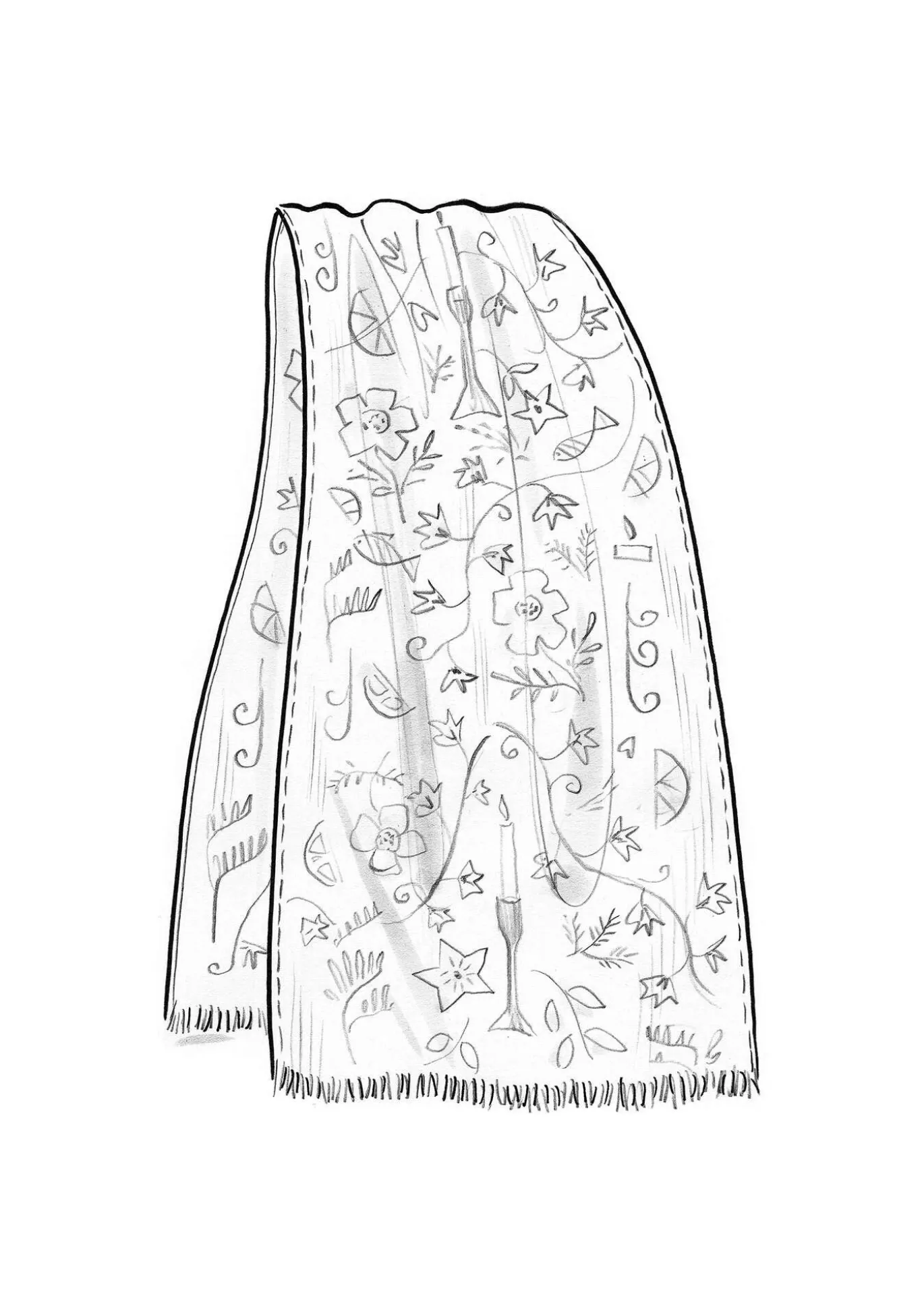 Webschal „Fyrverkeri“ aus Wolle