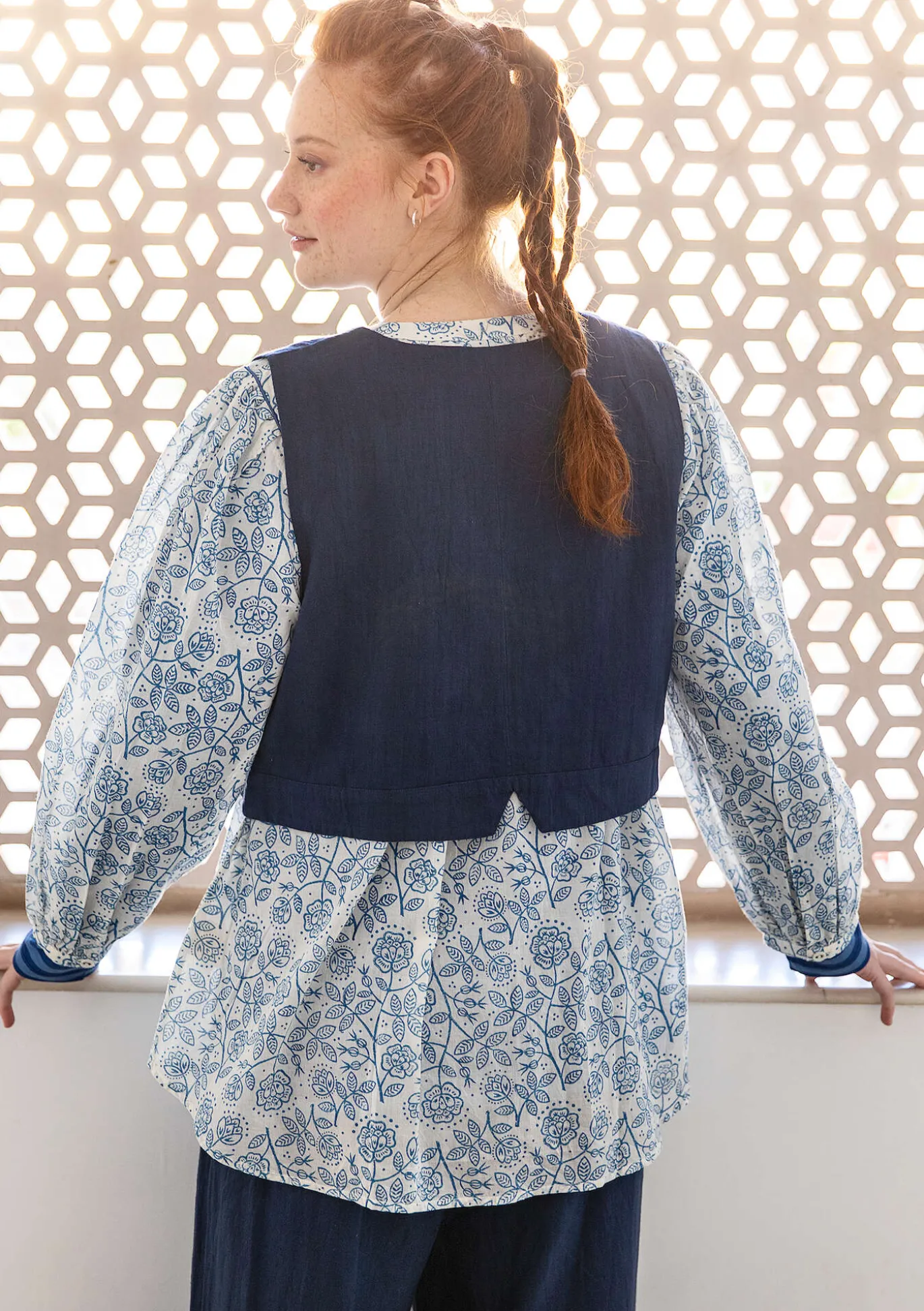 Weste „Stina“ aus Bio-Baumwollgewebe