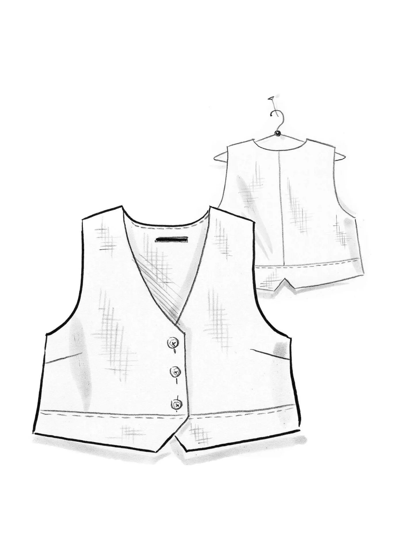 Weste „Stina“ aus Bio-Baumwollgewebe