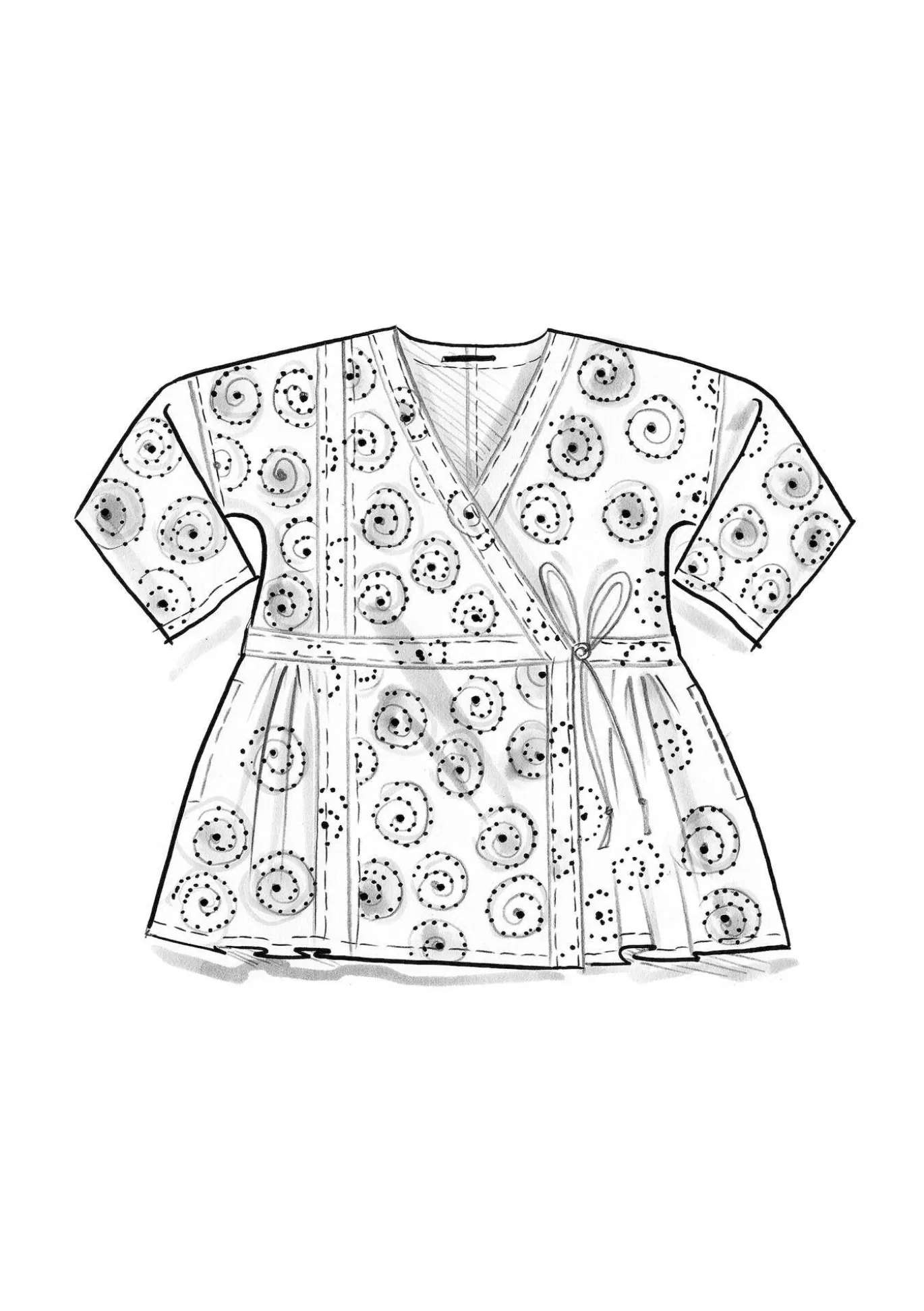 Wickelbluse „Clay“ aus Bio-Baumwolle