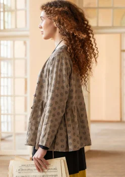 Wickelbluse „Piccolo“ aus Leinen